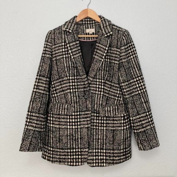 LOFT Tweed Plaid Blazer - Picture 1 of 3
